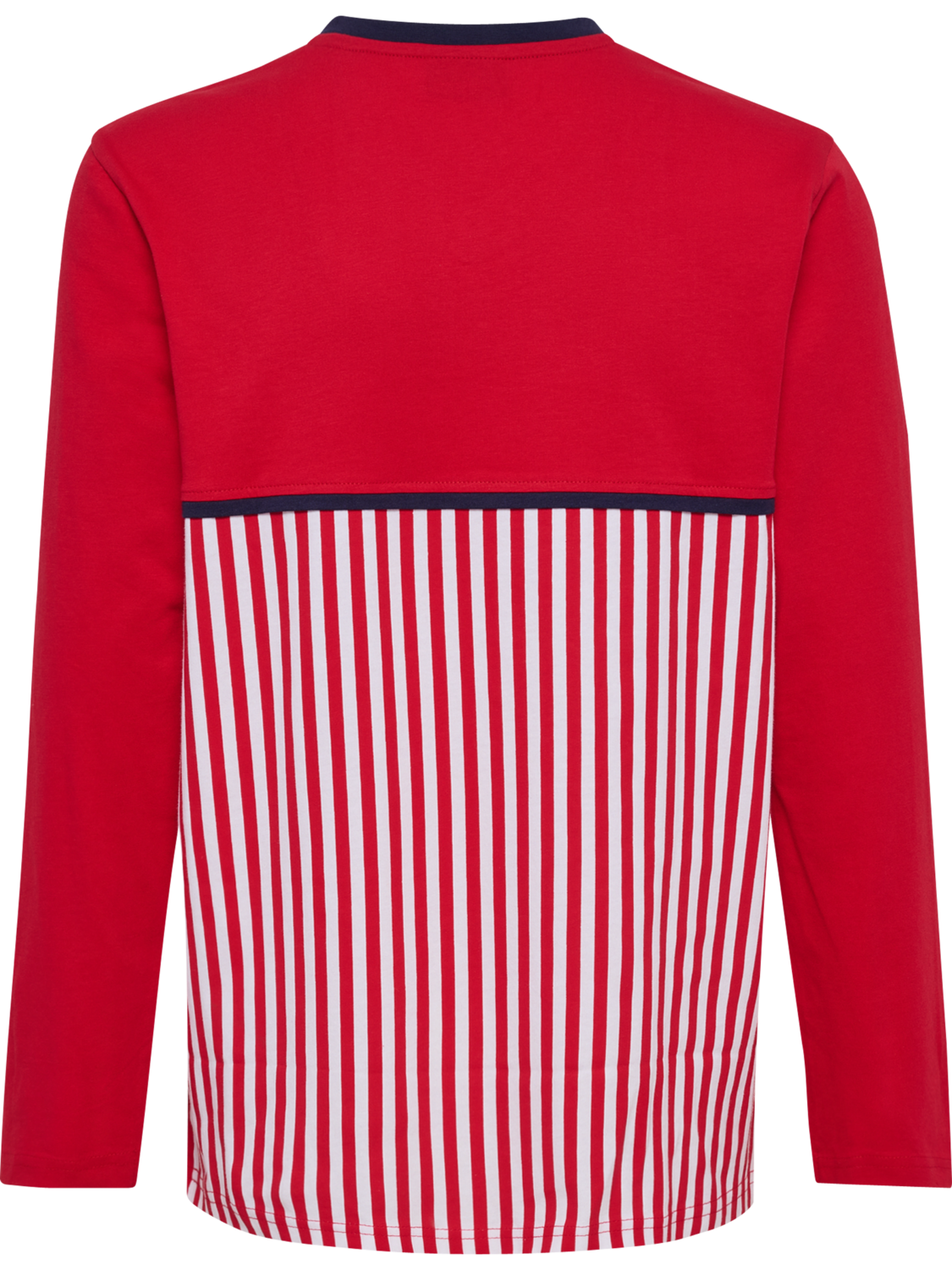 DBU 26 FAN 86 BLOCK COTTON LS KIDS, TANGO RED/WHITE, packshot