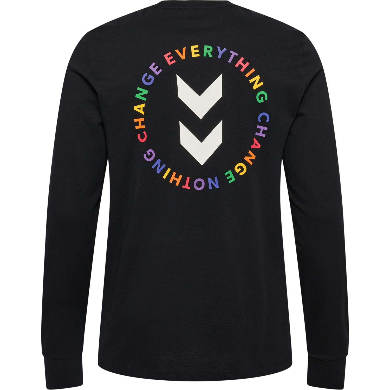 hmlEVERYTHING NOTHING T-SHIRT LS, BLACK, packshot