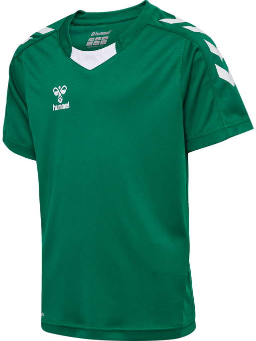 hmlCORE XK POLY JERSEY S/S KIDS, EVERGREEN, packshot