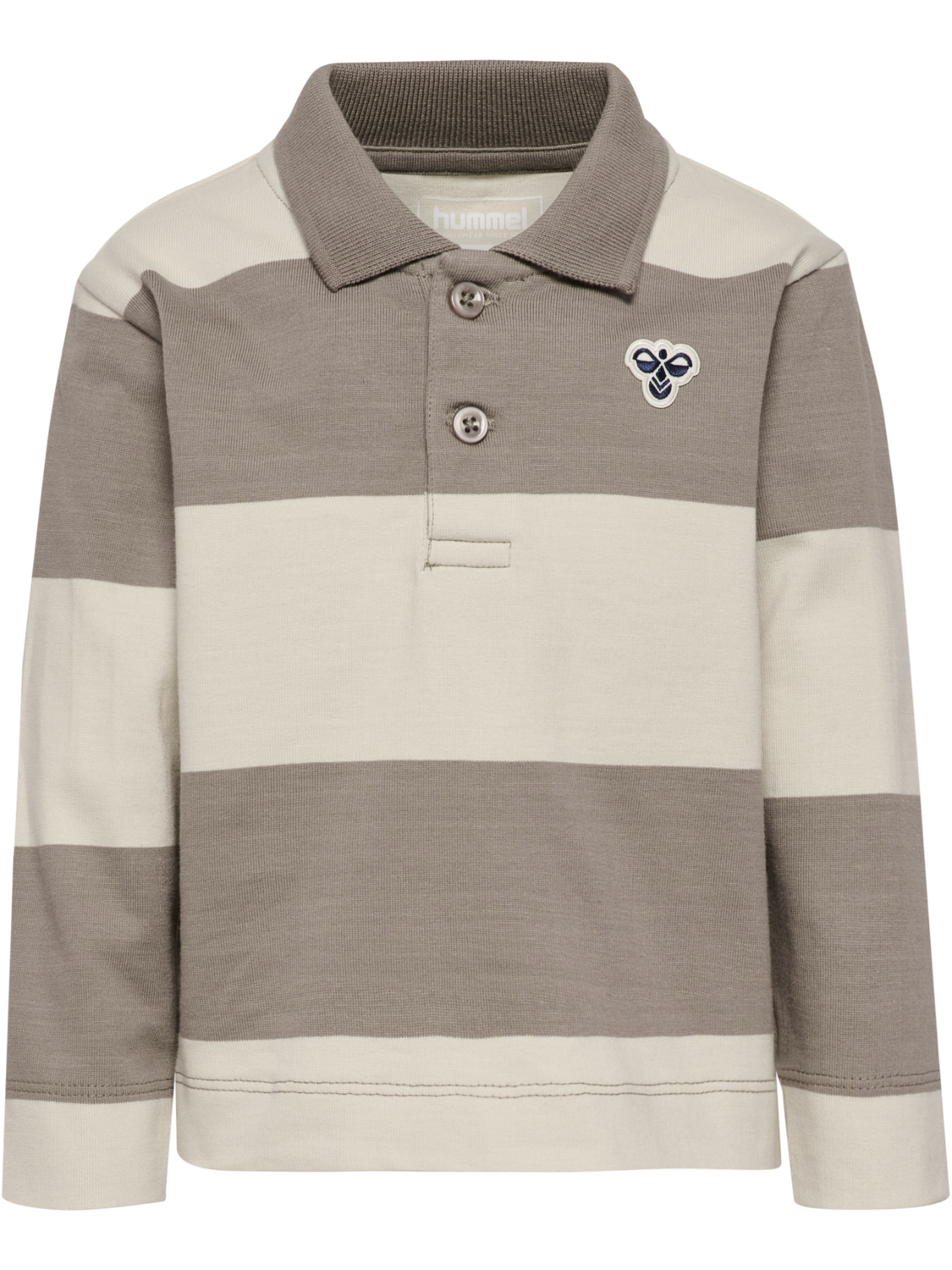 hmlMINI LOOSE STRIPE POLO SHIRT, ROCK RIDGE, packshot