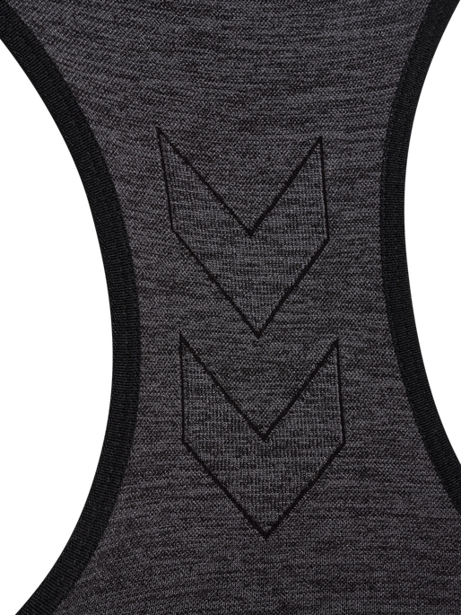 hmlTE CURVE SEAMLESS SPORTS BRA, BLACK MELANGE hmlTE CURVE SEAMLESS SPORTS BRA, BLACK MELANGE, packshot