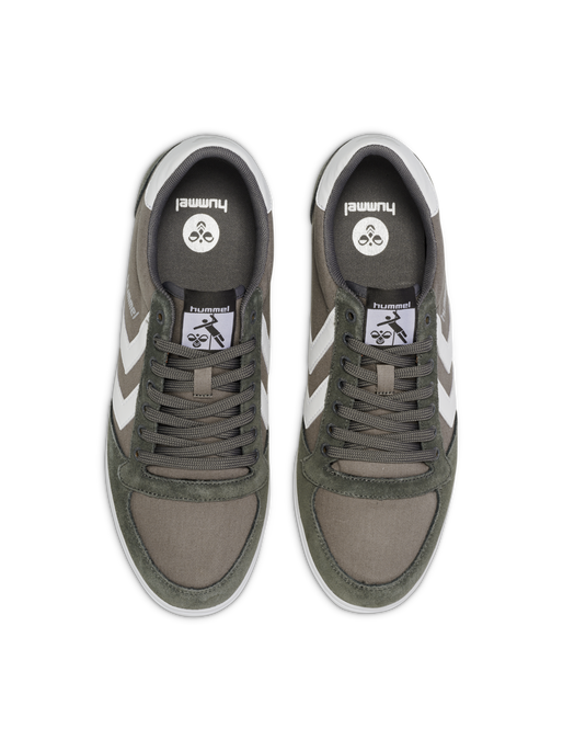 HUMMEL SLIMMER STADIL LOW, CASTLE ROCK/WHITE KH, packshot