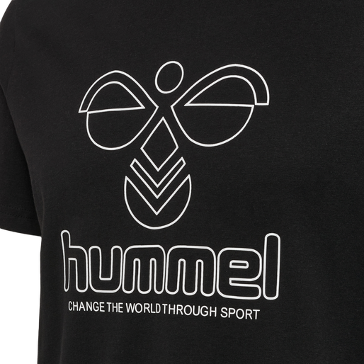 hmlICONS GRAPHIC T-SHIRT, BLACK, packshot