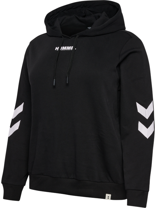 hmlLEGACY WOMAN HOODIE PLUS, BLACK, packshot