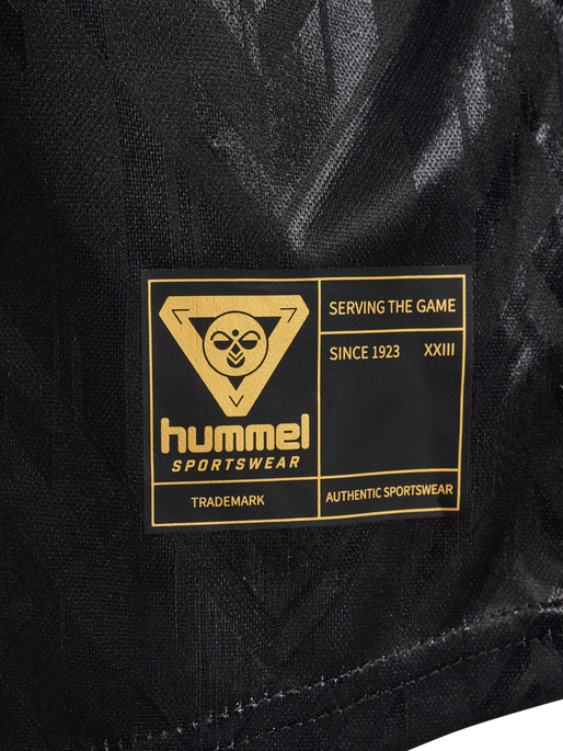 hmlJR LOOSE BAY SOCCER JERSEY S/S, BLACK, packshot