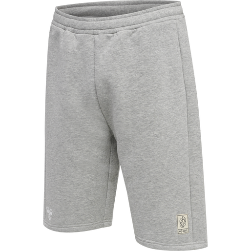 hmlGG12 SWEAT SHORTS, GREY MELANGE, packshot