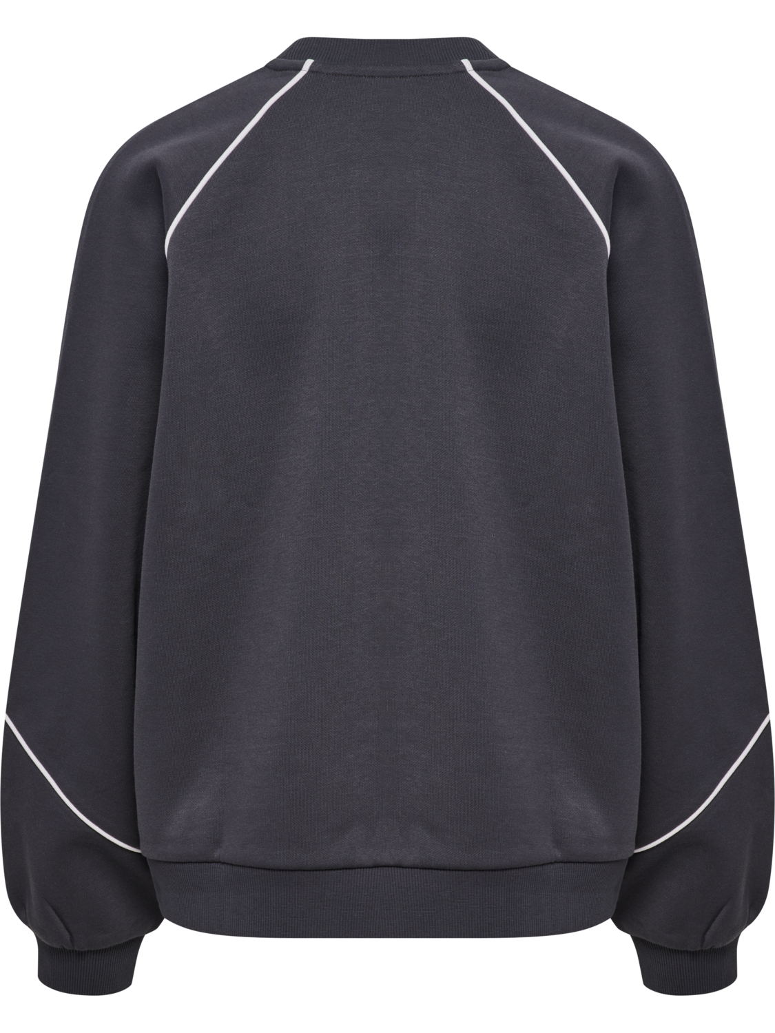 hmlKEEPER W BOXY PIPING CREWNECK, EBONY, packshot