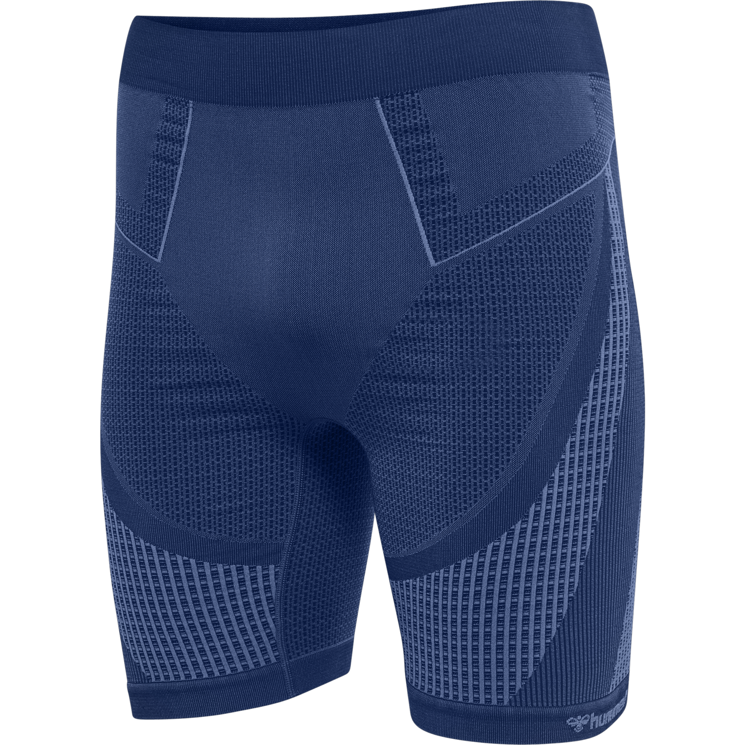 hmlMT OLLI SEAMLESS TIGHT SHORTS, INSIGNIA BLUE/BLUE NIGHTS MELANGE, packshot
