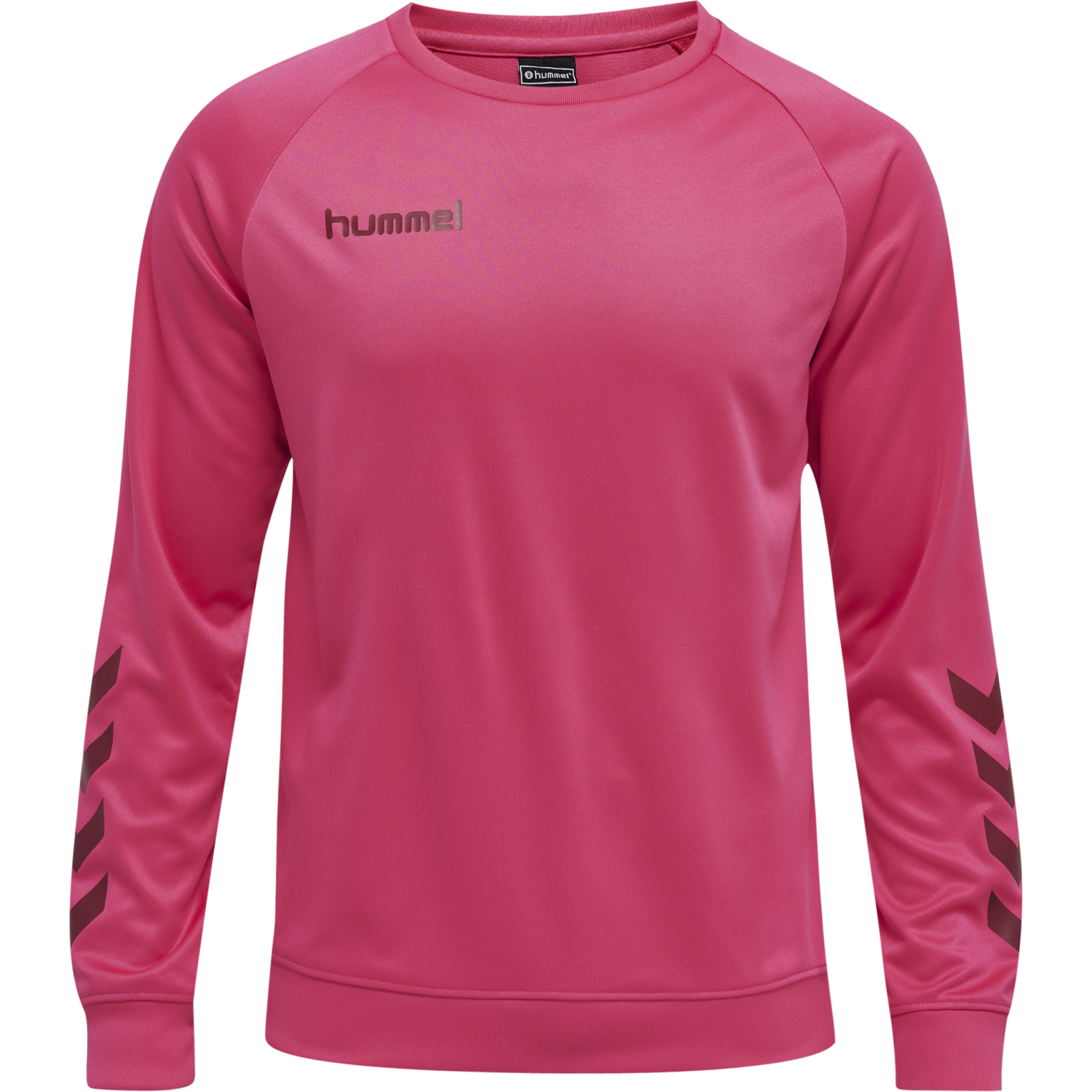 hmlPROMO POLY SWEATSHIRT, RASPBERRY SORBET, packshot