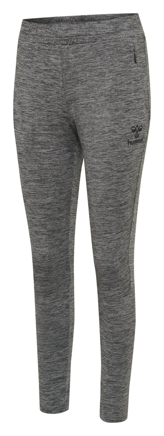 hmlSELBY TAPERED PANTS, DARK GREY MELANGE, packshot