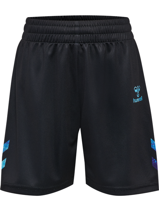 hmlSHIMMER SHORTS, BLACK/DAZZLING BLUE hmlSHIMMER SHORTS, BLACK/DAZZLING BLUE, packshot