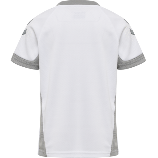 hmlLEAD S/S POLY JERSEY KIDS, WHITE, packshot