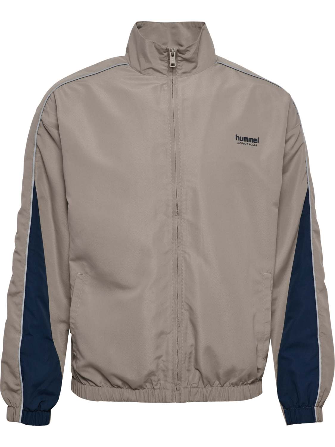 hmlLOOSE TRACK JACKET TOPSCORER, ROCK RIDGE/DRESS BLUES, packshot