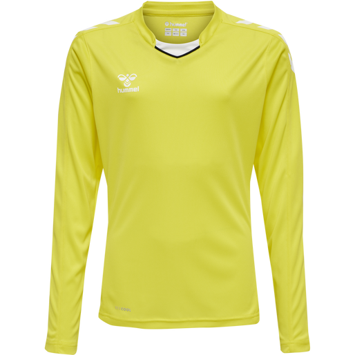 hmlCORE XK POLY JERSEY L/S KIDS, BLAZING YELLOW, packshot