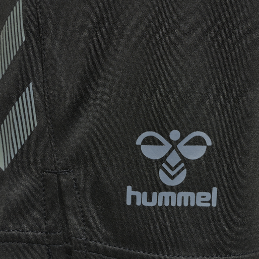 hmlONGRID POLY SHORTS WO, JET BLACK/FORGED IRON, packshot