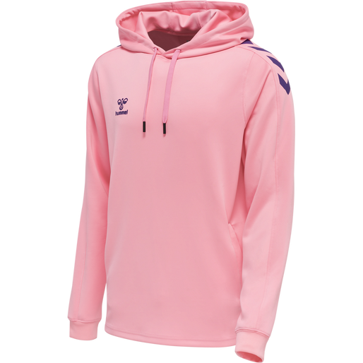 hmlCORE XK POLY SWEAT HOODIE, COTTON CANDY, packshot
