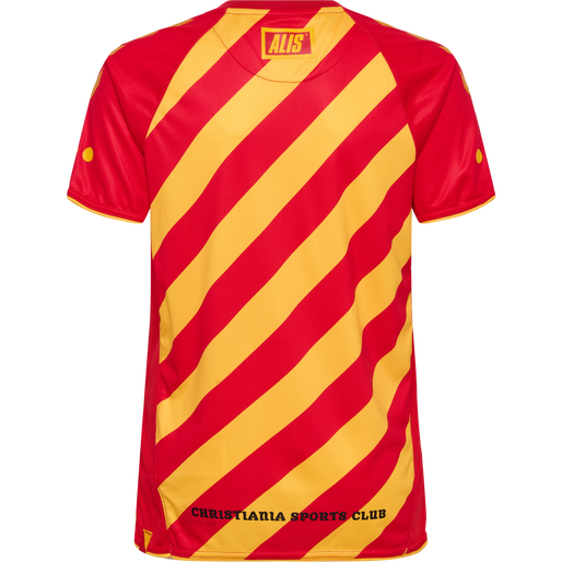 hmlCSC 19/20 KIDS HOME JERSEY S/S, TRUE RED/SPORTS YELLOW W/SPONS hmlCSC 19/20 KIDS HOME JERSEY S/S, TRUE RED/SPORTS YELLOW W/SPONS, packshot