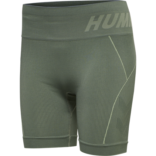hmlTE CHRISTEL SEAMLESS SHORTS, LILY PAD/ LAUREL WREATH MELANGE, packshot