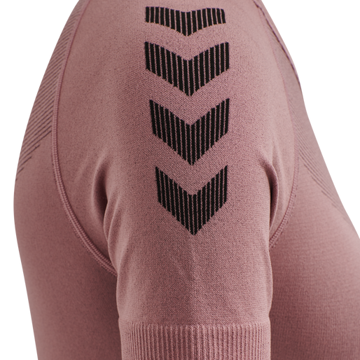 HUMMEL FIRST SEAMLESS JERSEY S/S W, DUSTY ROSE, packshot