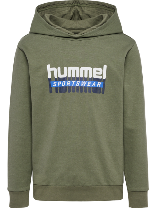 hmlTUKAS HOODIE, DUSTY OLIVE, packshot
