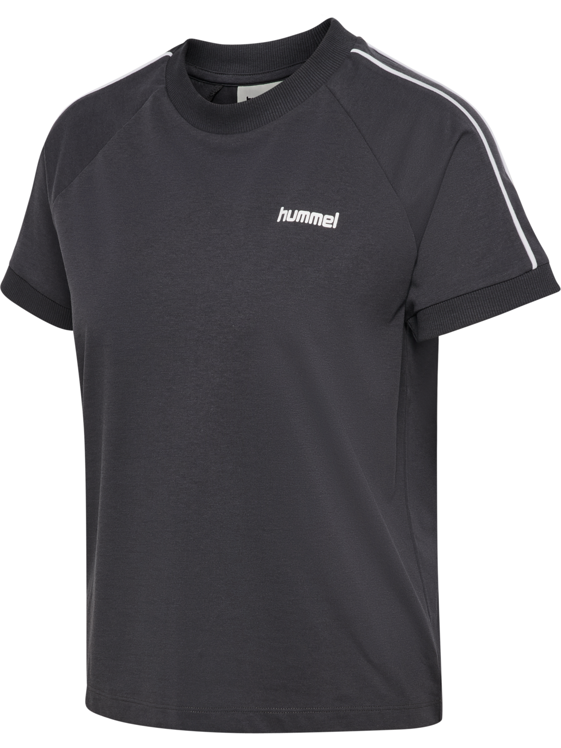 hmlPULSE PIPING W T-SHIRT S/S, EBONY, packshot