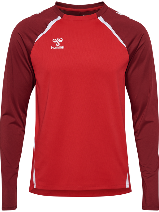 hmlLEAD 2.0 CREW SWEAT, TRUE RED/MAROON, packshot