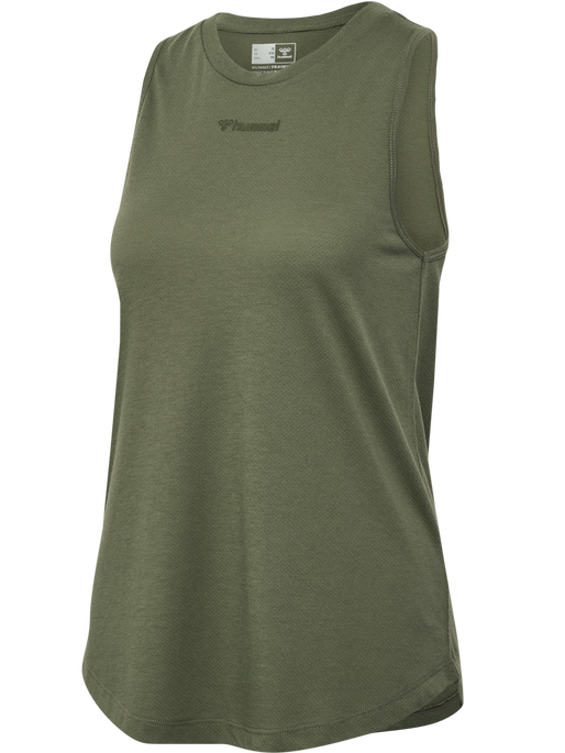 hmlMT VANJA TOP, DEEP LICHEN GREEN, packshot