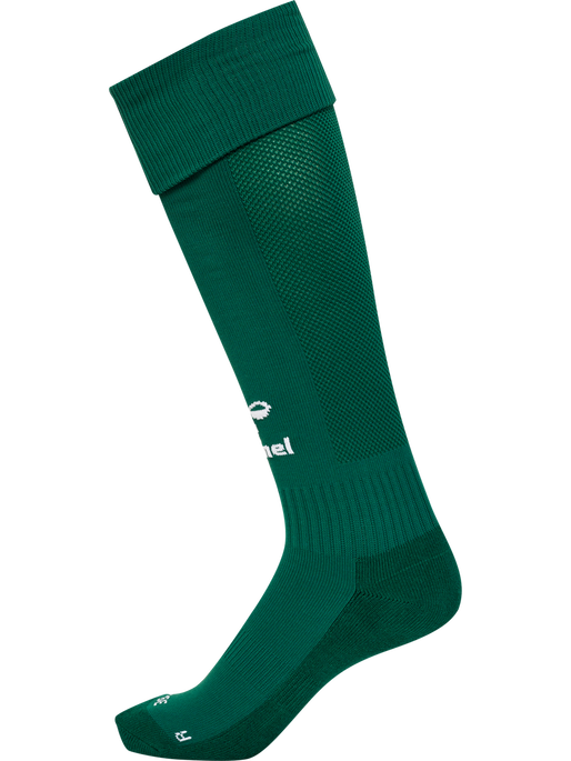hmlESSENTIAL FOOTBALL SOCKS, EVERGREEN/WHITE, packshot
