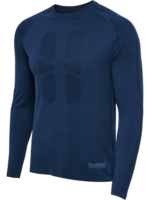 hmlHIIT SEAMLESS T-SHIRT L/S, DRESS BLUES hmlHIIT SEAMLESS T-SHIRT L/S, DRESS BLUES, packshot