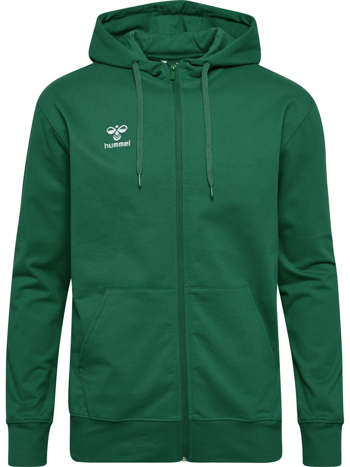 hmlGO 2.0 ZIP HOODIE, EVERGREEN, packshot