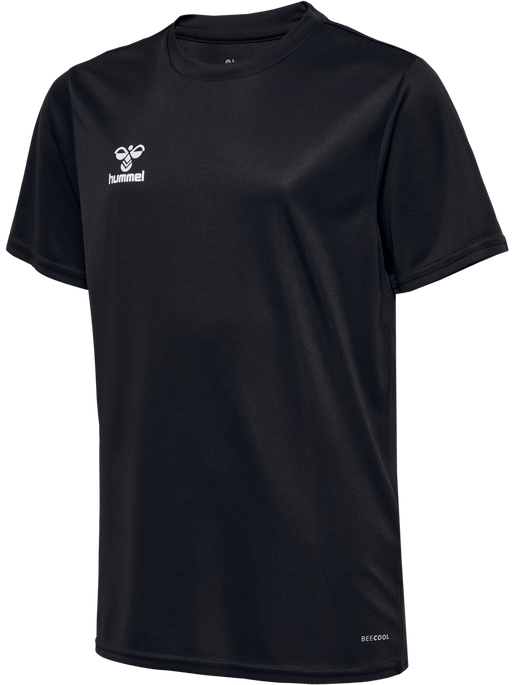 hmlESSENTIAL JERSEY S/S KIDS, BLACK, packshot