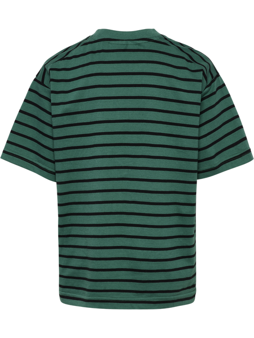 hmlJR LOOSE STRIPED T-SHIRT S/S BEE, SMOKE PINE, packshot