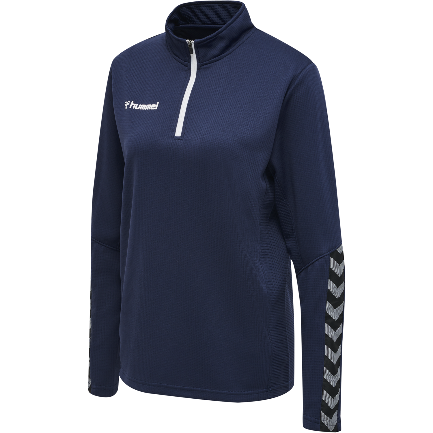 hmlAUTHENTIC HALF ZIP SWEATSHIRT WO, MARINE, packshot