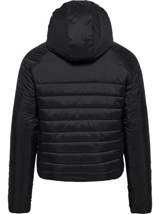 hmlGO QUILTED HOOD JACKET, BLACK hmlGO QUILTED HOOD JACKET, BLACK, packshot