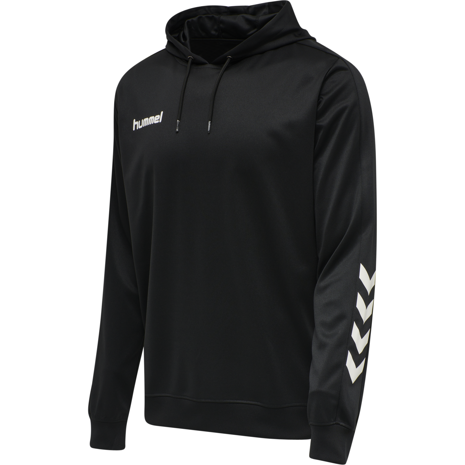 hmlPROMO POLY HOODIE, BLACK, packshot