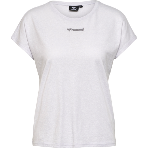 hmlZANDRA T-SHIRT, LIGHT GREY MELANGE, packshot