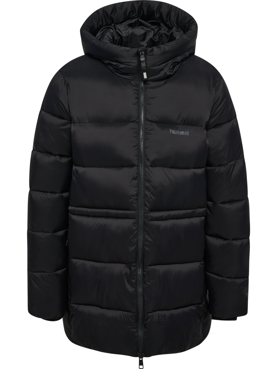 hmlMID LENGHT W PUFFER JACKET, BLACK, packshot