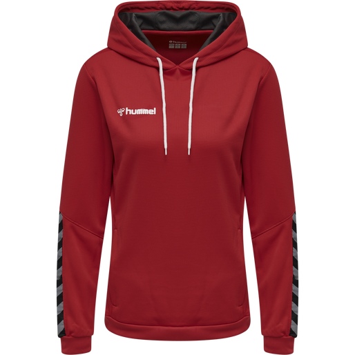 hmlAUTHENTIC POLY HOODIE WOMAN, TRUE RED, packshot