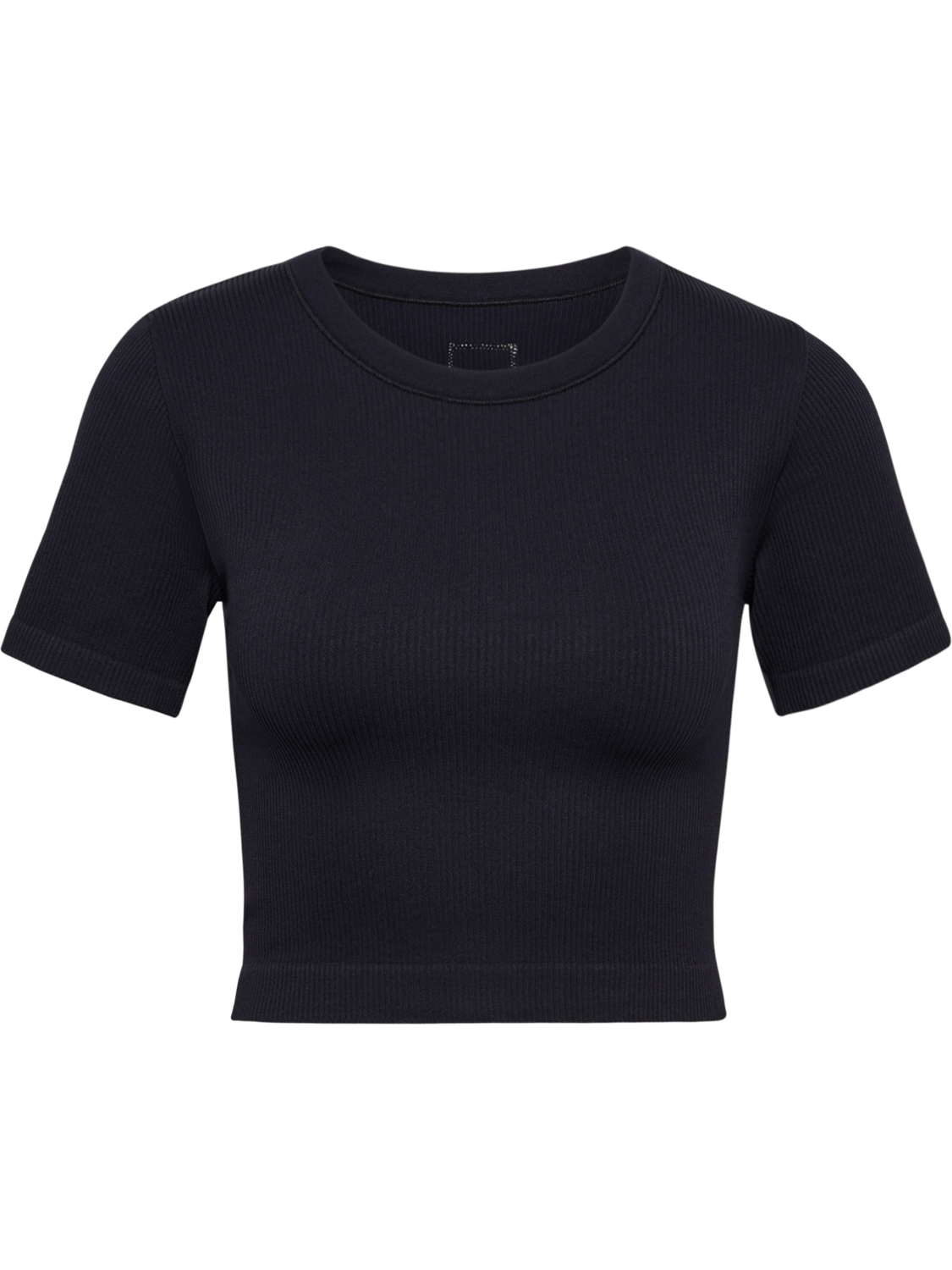 hmlPULSE SEAMLESS RIB W T-SHIRT S/S, BLACK, packshot
