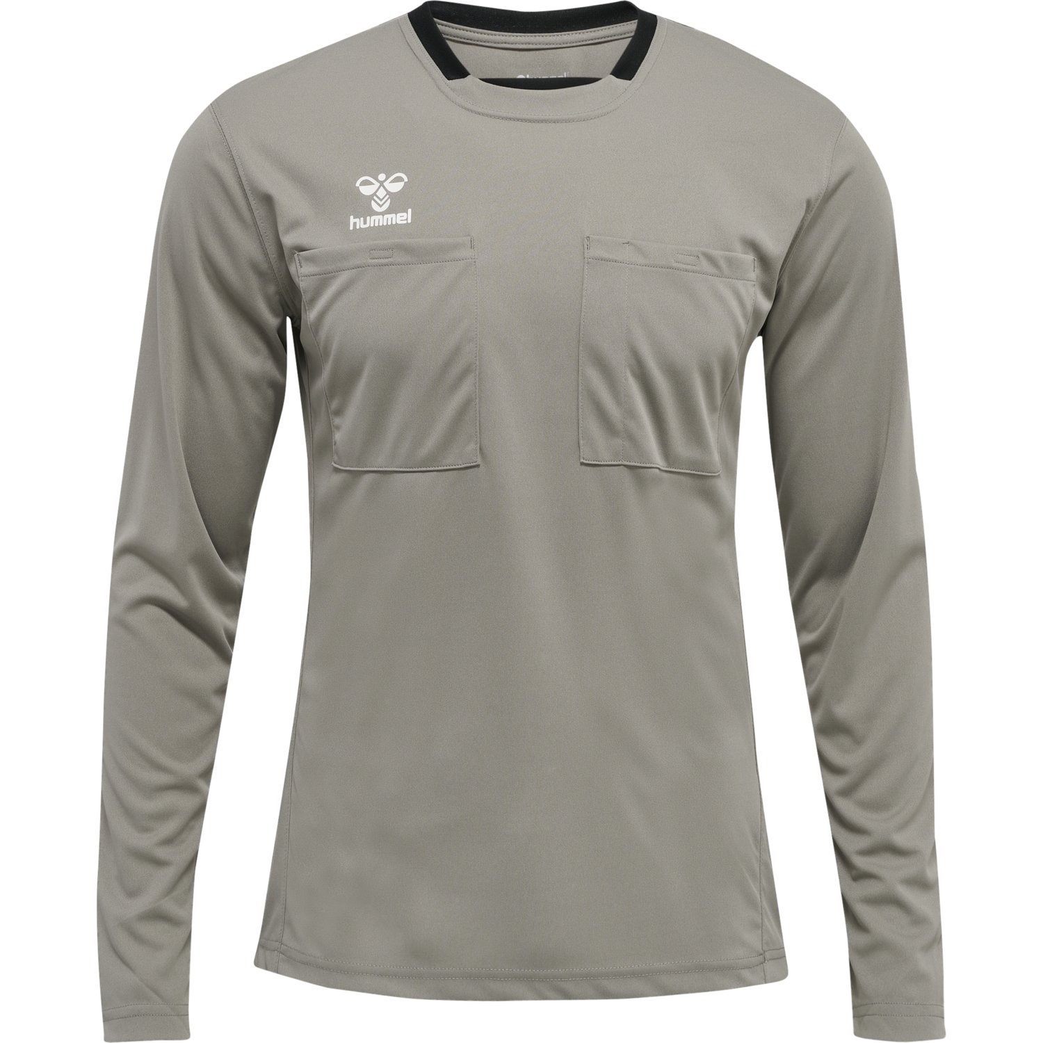 hmlREFEREE CHEVRON JERSEY L/S, STEEPLE GRAY, packshot