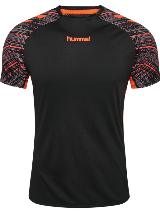 hmlBLAZE PRO TRAINING JERSEY S/S, BLACK/ORANGE hmlBLAZE PRO TRAINING JERSEY S/S, BLACK/ORANGE, packshot