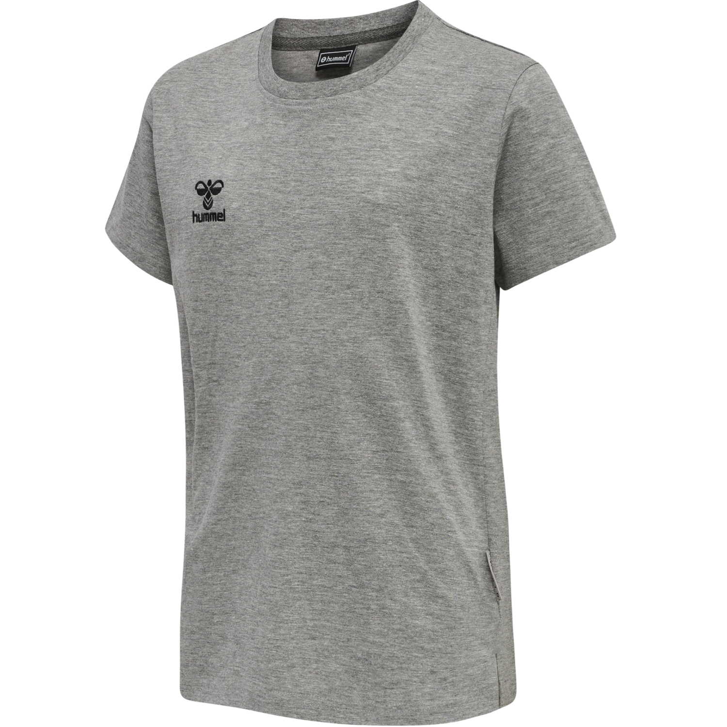 hmlMOVE GRID COTTON T-SHIRT S/S KID, GREY MELANGE, packshot