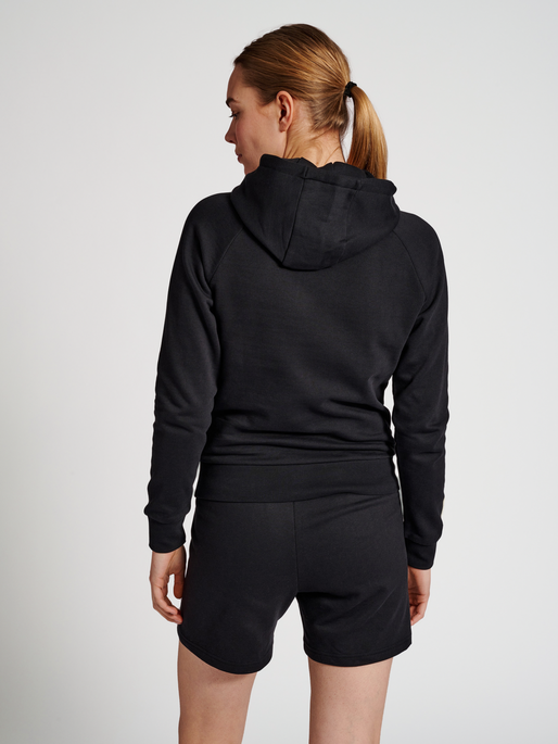 hmlGG12 SWEAT HOODIE WOMAN, BLACK, model