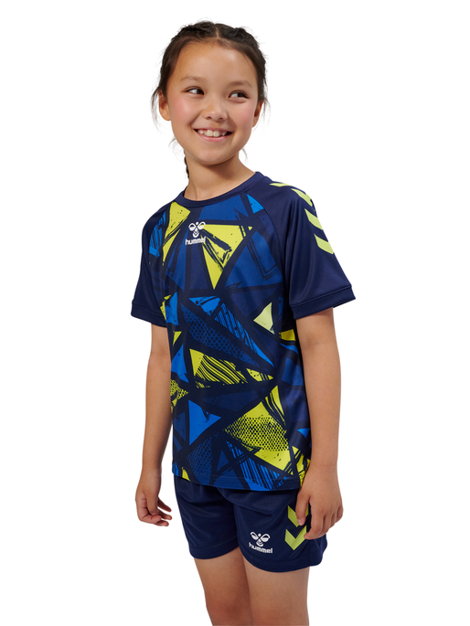 hmlGRAPHIC UNIVERSE JERSEY S/S KIDS, MARINE, model