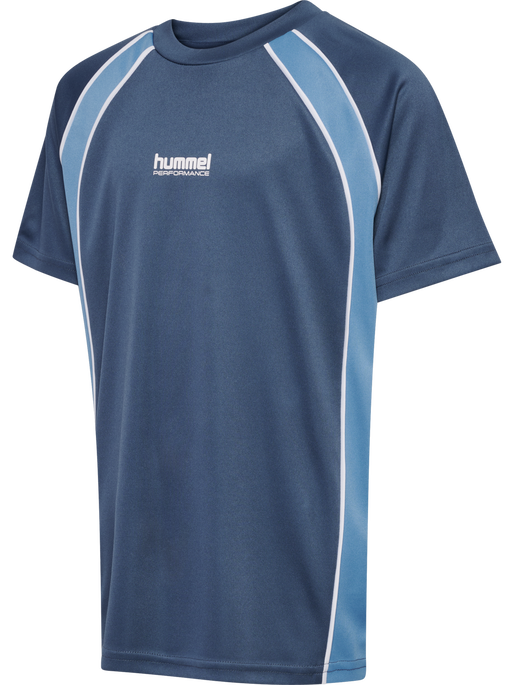 hmlJR GOAL PIPING T-SHIRT S/S, BERING SEA, packshot