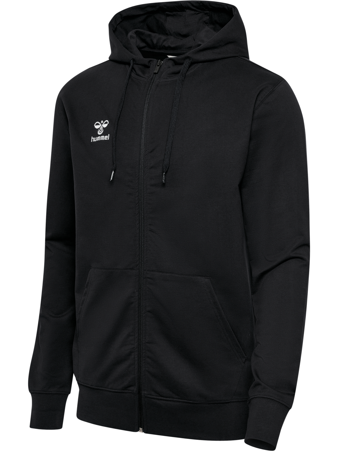 hmlGO 2.0 ZIP HOODIE, BLACK, packshot