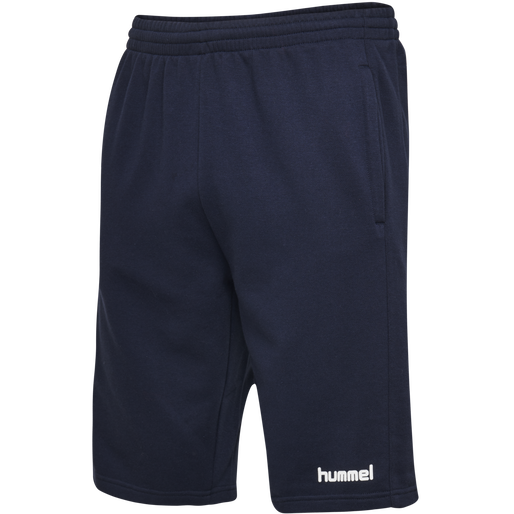 hmlGO KIDS COTTON BERMUDA SHORTS, MARINE, packshot