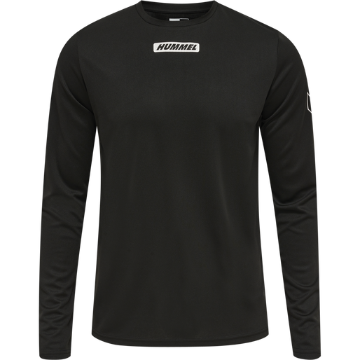 hmlTE TIHALT T-SHIRT L/S, BLACK hmlTE TIHALT T-SHIRT L/S, BLACK, packshot