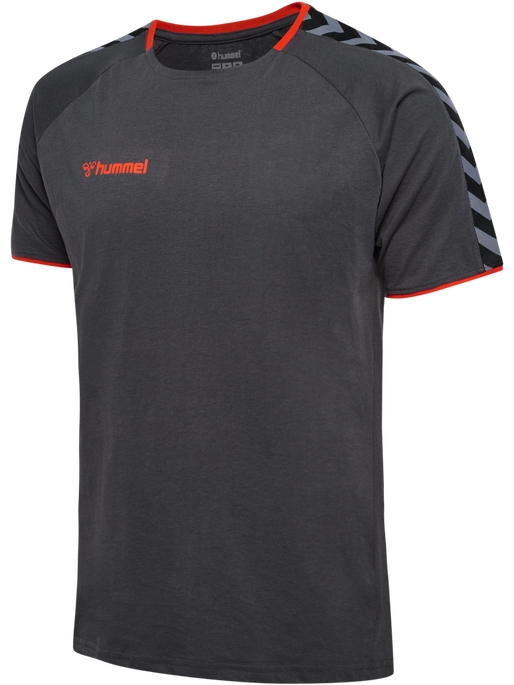hmlAUTHENTIC TRAINING TEE, ASPHALT, packshot