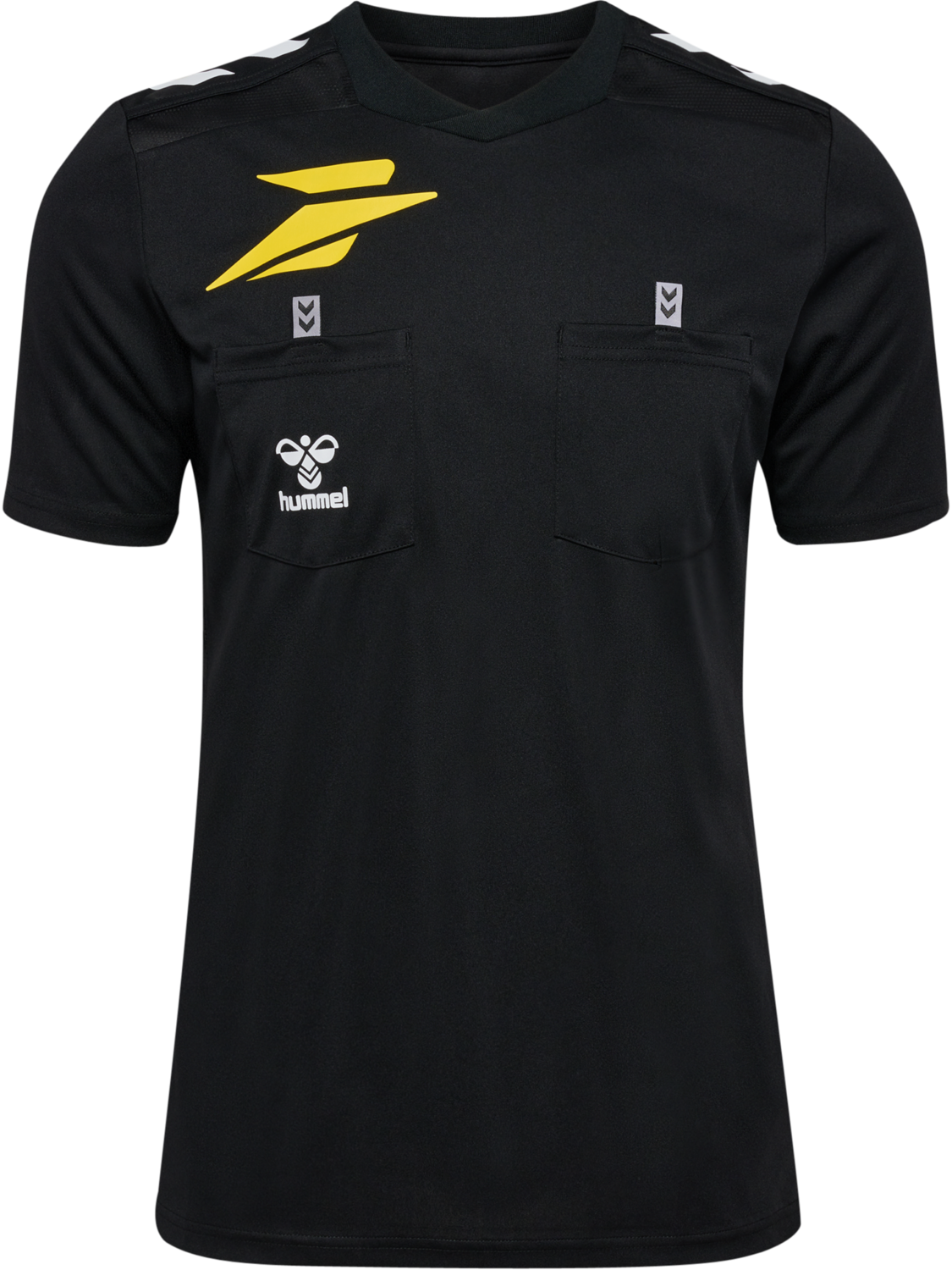 FFHB NEW REFEREE JERSEY S/S, BLACK WO SPONSOR, packshot